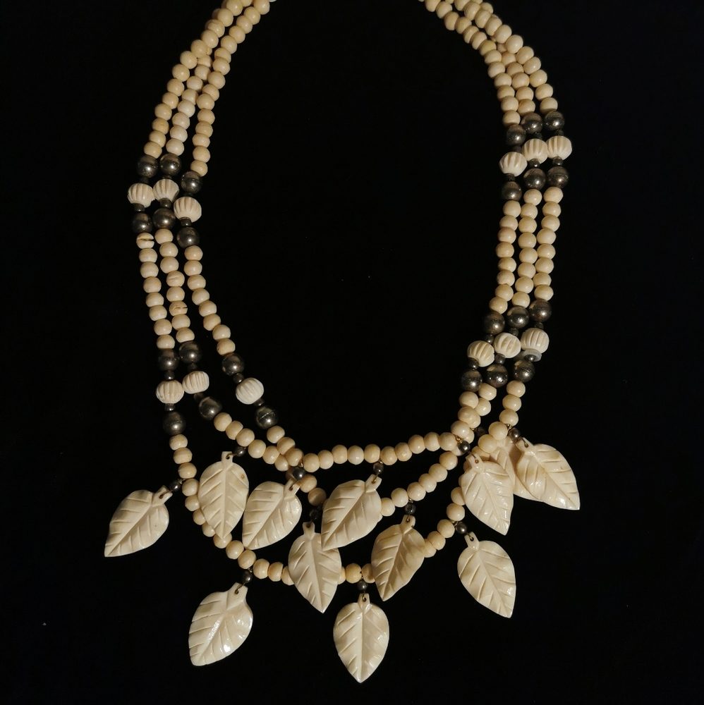 Carved Leaf Necklace